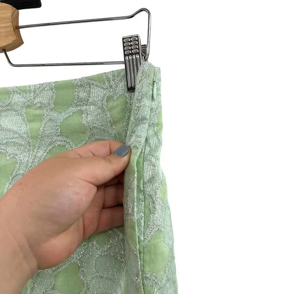 Roller Rabbit Clermont Blanche Lurex A-Line Skirt‎ in Mint Green Size Medium - Picture 5 of 9